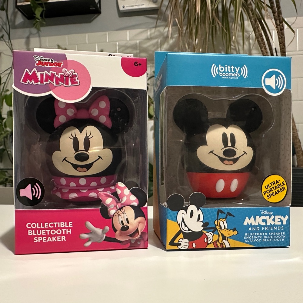 Disney Mickey and Minnie Bitty Boomers Bluetooth Speaker Portable Wireless New